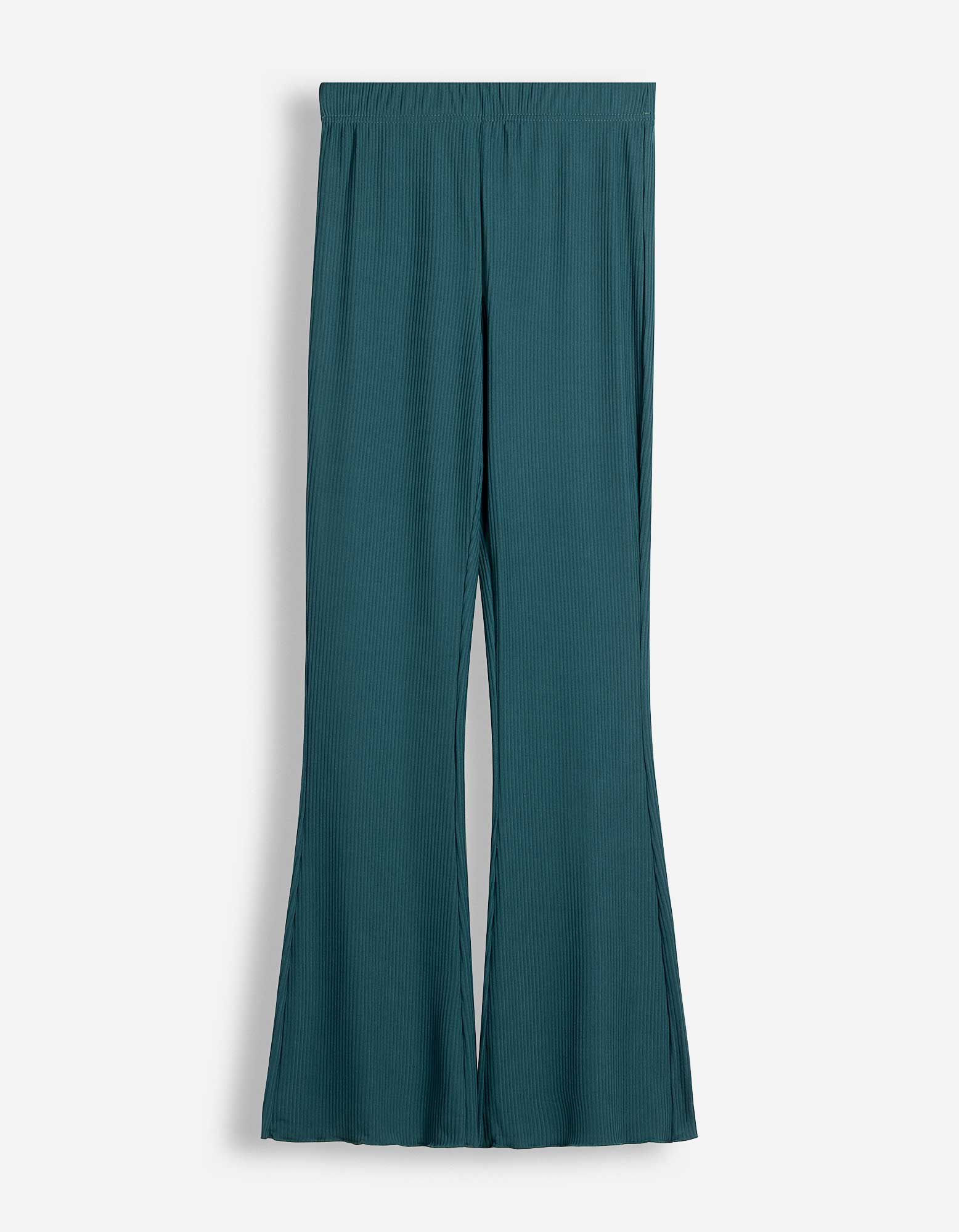 Pyjama Set aus Shirt und Hose - Gerippt - Petrol
