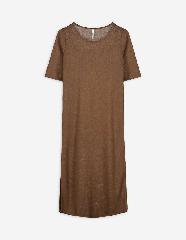 Kleid - Wadenlang - braun