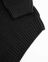 Sweter z dzianiny - golf - czarny