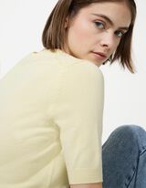 Trui - Korte mouwen - lichtgeel