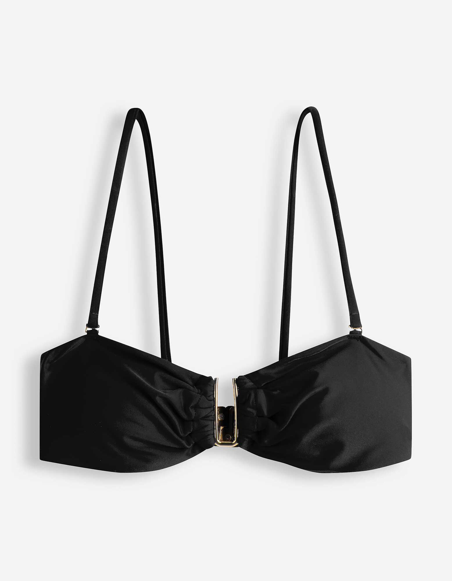 Bikinitop - Metallic-Details - Schwarz