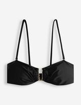 Bikinitop - Metallic-Details - Schwarz