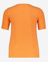 T-shirt - Viscose m&eacute;lang&eacute;e - Orange