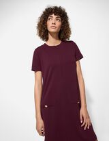 Abito - Tasche applicate - lilla scuro