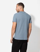 Poloshirt - Waffelstruktur - hellblau