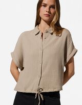 Chemise - Mousseline - Brun