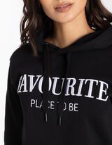 Dukserica sa kapuljačom - vezivanje - crno