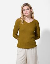 Strickpullover - einfarbig - grün