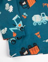 Tričko s dlhými rukávmi - Celoplošná potlač - tmavomodra