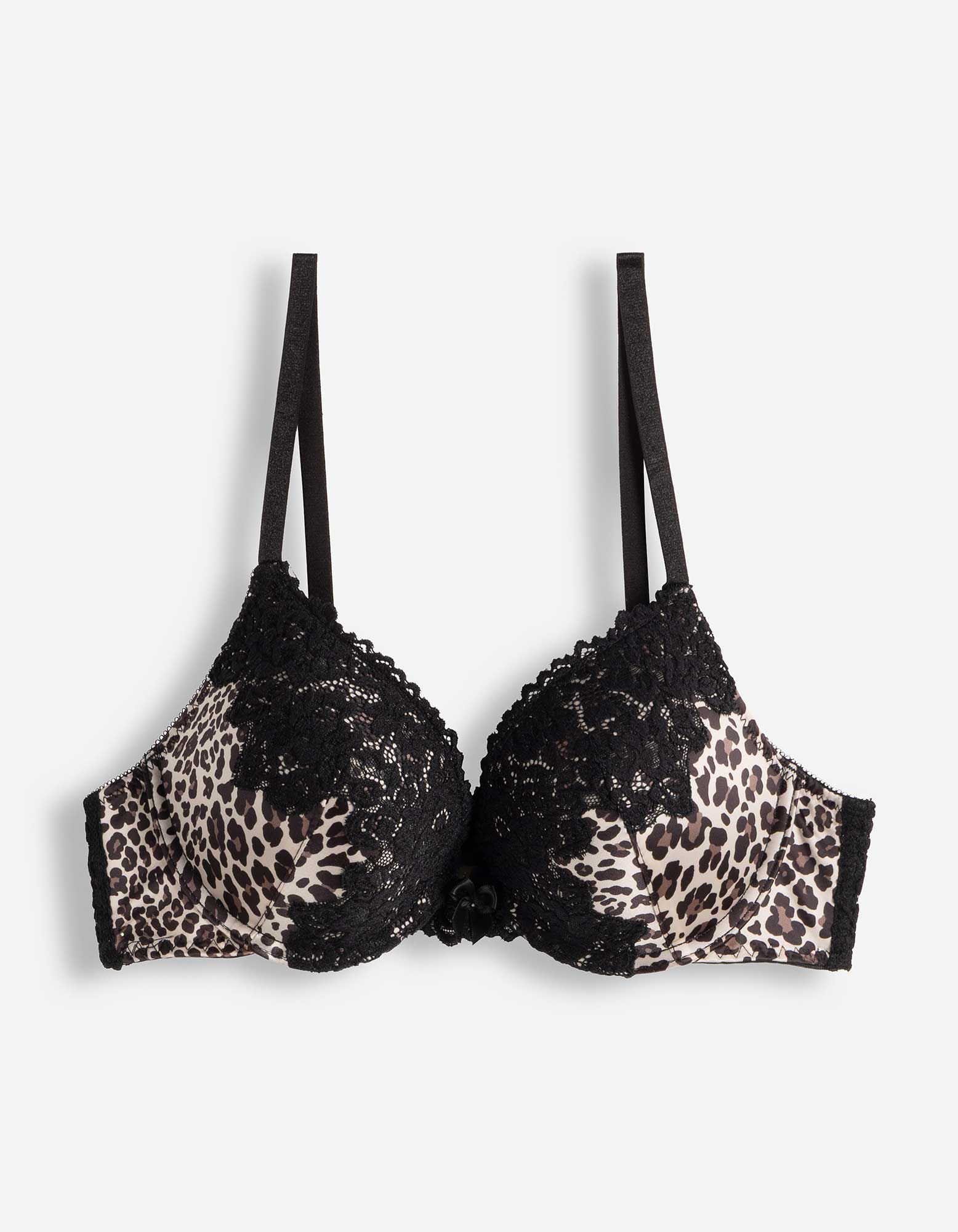 Push-Up-BH - Leopardenmuster - Beige