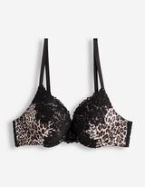 Push-Up-BH - Leopardenmuster - Beige