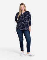 bluzka - z domieszką wiskozy - ciemny niebieski