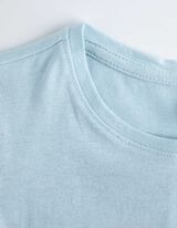 T-shirt - Glitterprint - lichtblauw