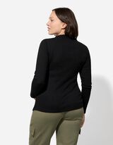 Umstandsshirt - Hemdkragen - schwarz