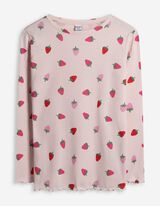 Longsleeve - Geribde structuur - roze