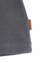 T-shirt - Scollo Henley - grigio scuro