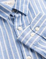 Hemd - Leinen-Mix - blau