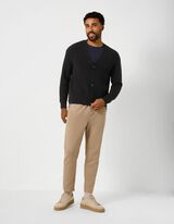 Cardigan - Patte de boutonnage - noir
