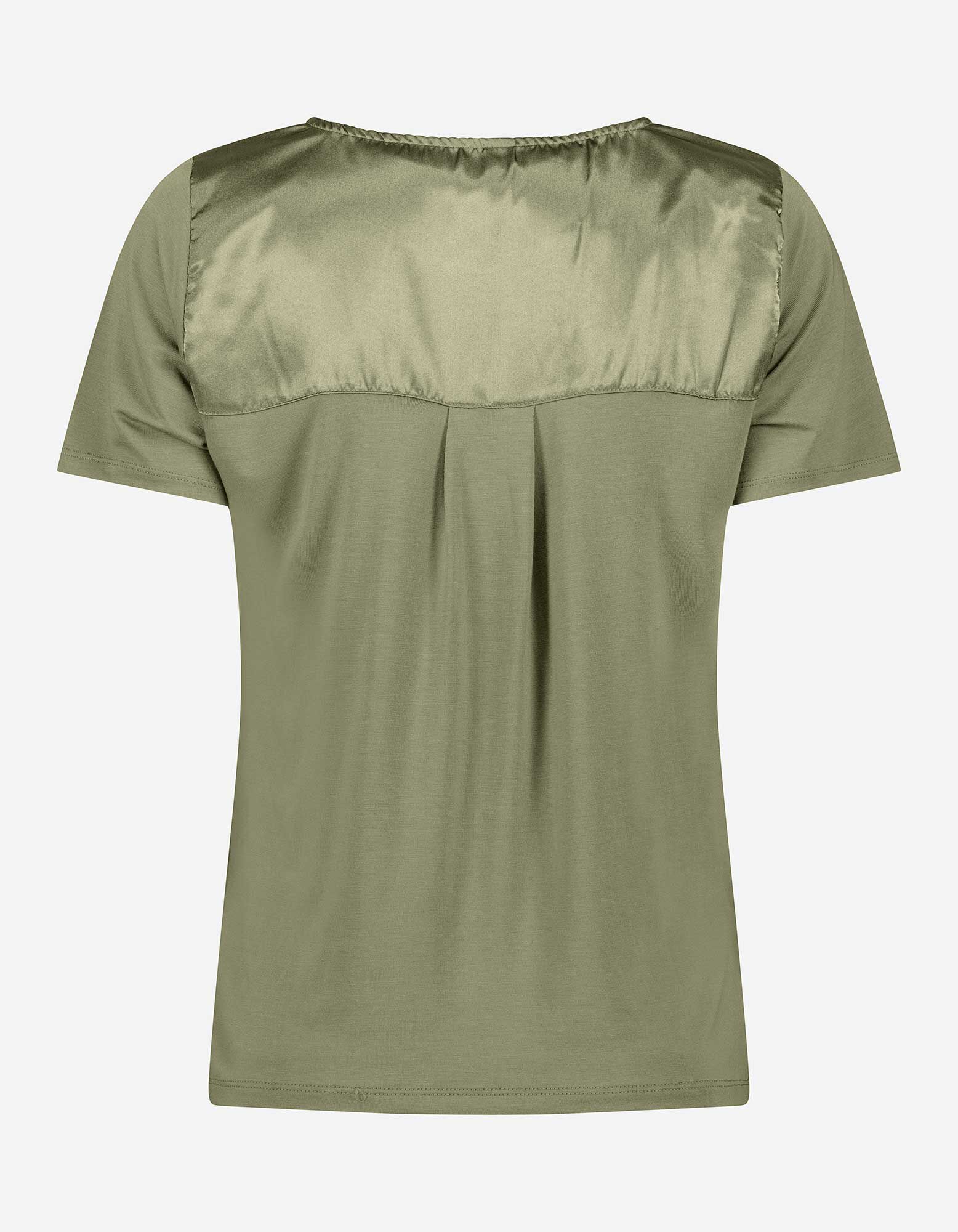 T-shirt - Viscose m&eacute;lang&eacute;e - Vert fonc&eacute;
