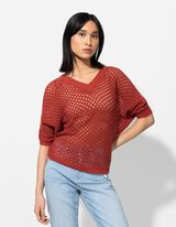 Trui - Vleermuismouwen - donkerrood