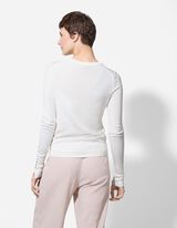 Pulóver - Díszgombokkal - feher