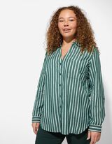 Overhemdblouse - donkergroen