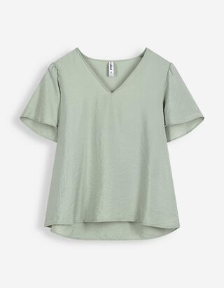 Maglia blusata - Tinta unita - turchese