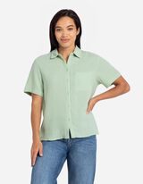 Srajčna bluza - Muslin - svetlo zelena