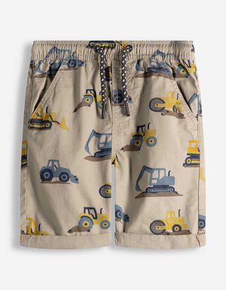 Shorts - Allover-Muster - beige