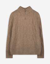 troyer svetr - Úplet - svetle hneda