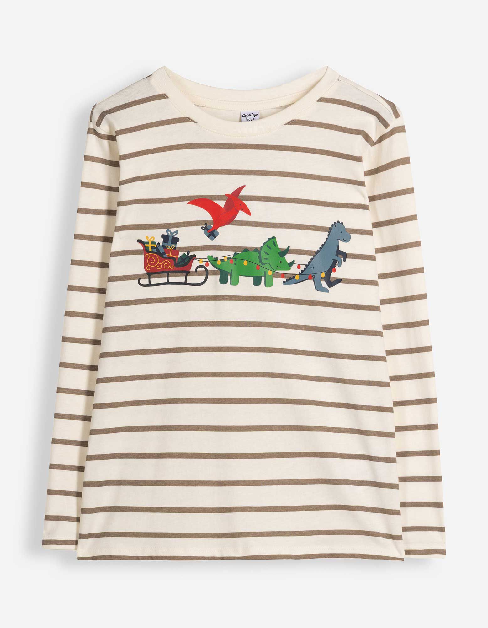 Longsleeve - Kerst - Beige