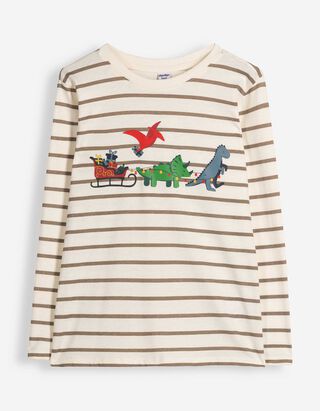 Longsleeve - Kerst - Beige
