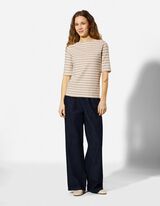 T-Shirt - Streifen - beige