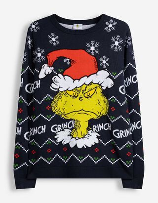 Pulovr - Grinch - Tmavě modr&aacute;