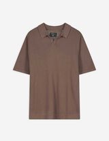 Poloshirt - Strick - dunkelgrün
