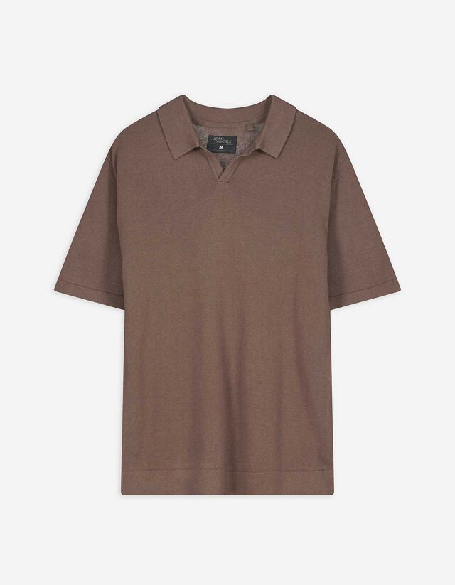 Poloshirt - Strick - dunkelgrün