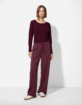 Jogpants - Wide Fit - dunkellila