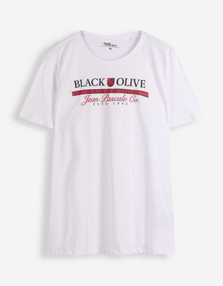 T-shirt - Voorkantprint - wit