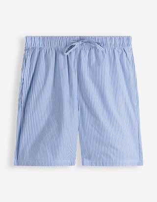 Pyjamashorts - Streifen - hellblau