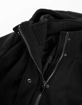 Cappotto - Effetto lana - nero