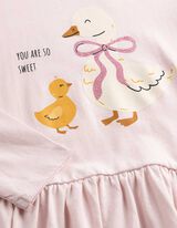 Kleid - Print - Rosa