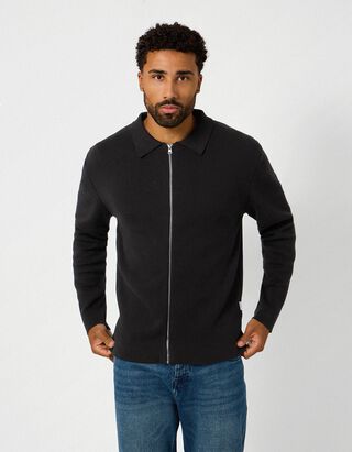 Mikina - Zap&iacute;n&aacute;n&iacute; na zip - Čern&aacute;