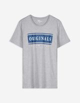 T-Shirt - Rundhals-Ausschnitt - hellgrau