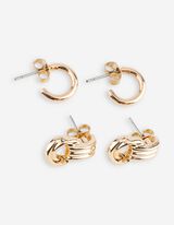 Ohrringe - 2er-Pack - Goldfarben