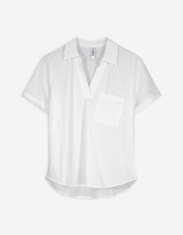 Blouse - Unicolore - blanc