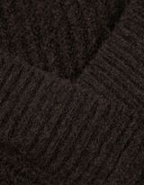 Pulover - Decolteu formă de V - Maro inchis