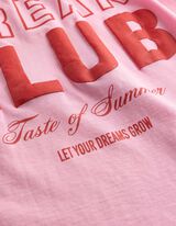 T-shirt - Dos imprim&eacute; - rose
