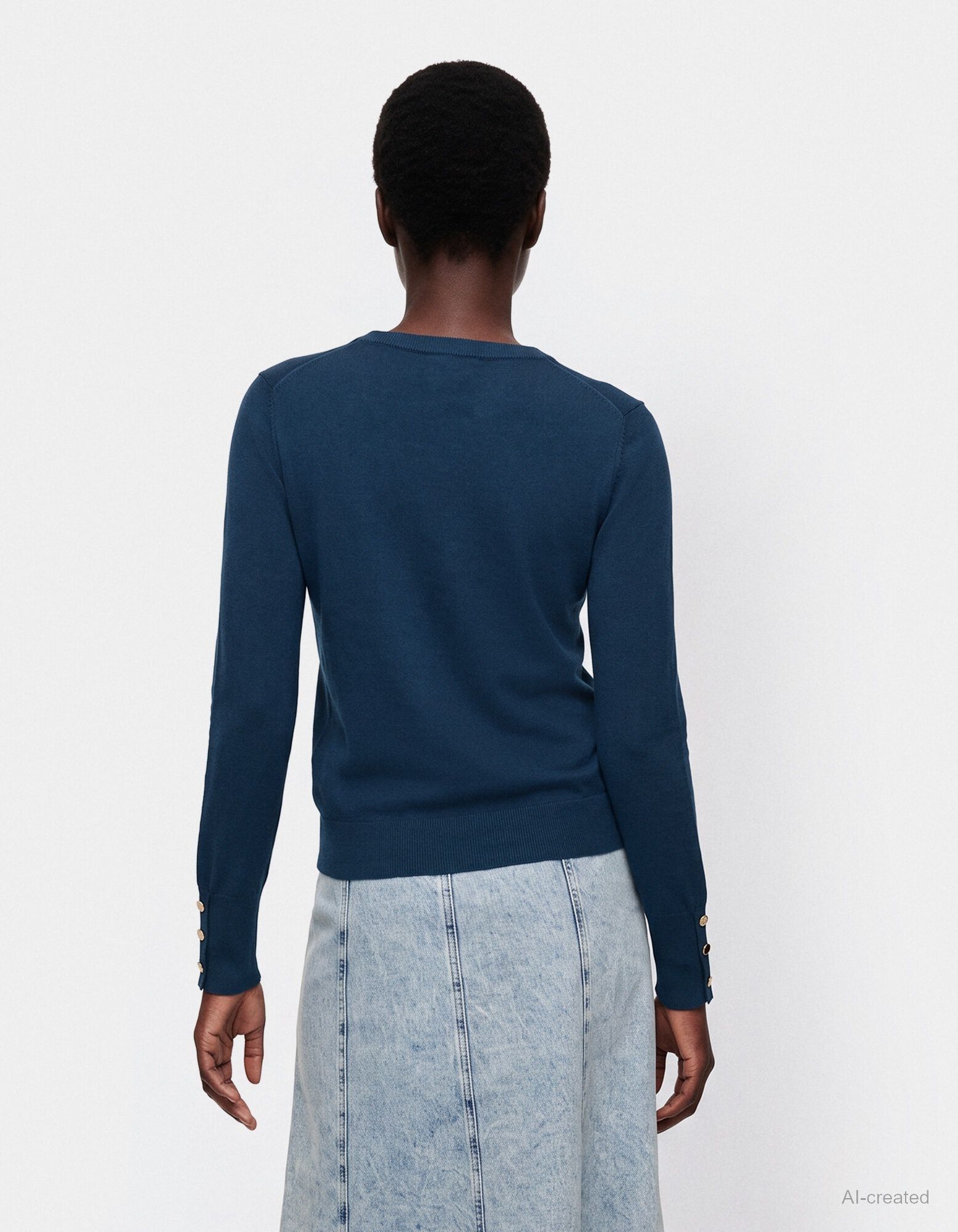 Strickpullover - blau