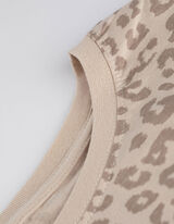 Pyžamový vrchný diel - Leopardí vzor - seda