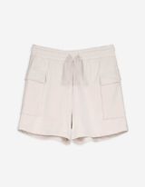 Short cargo - Molleton - Gris clair